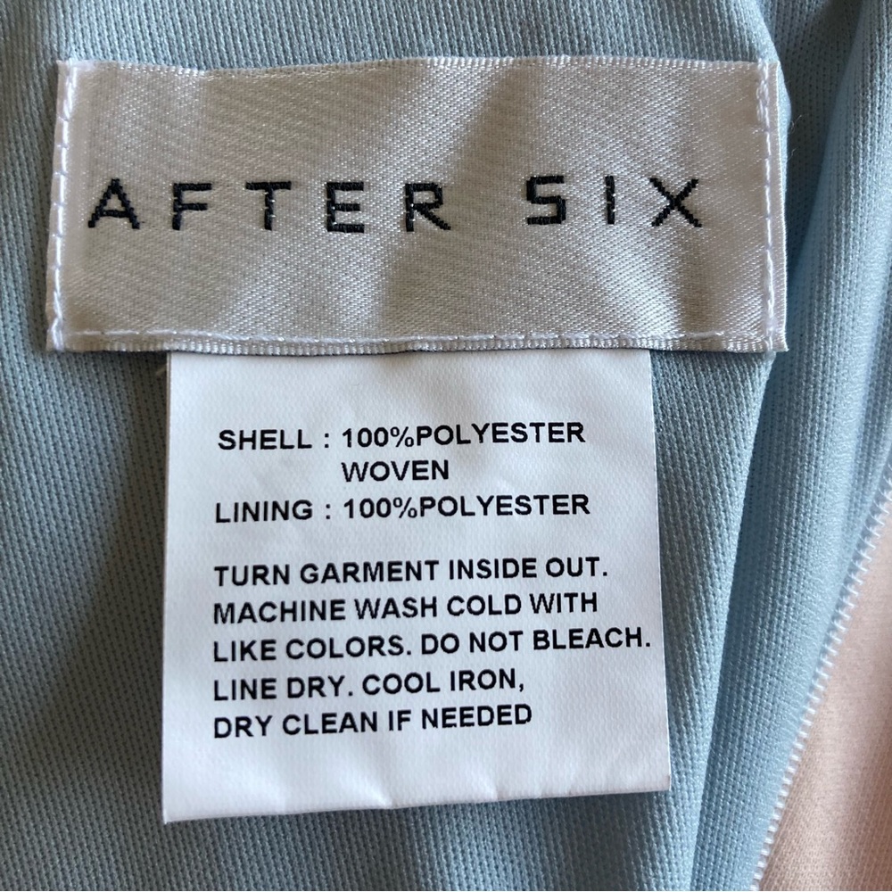 After Six NWT One Shoulder Draped Cowl Maxi Dress In Mist Size 10 - Picture 6 of 8